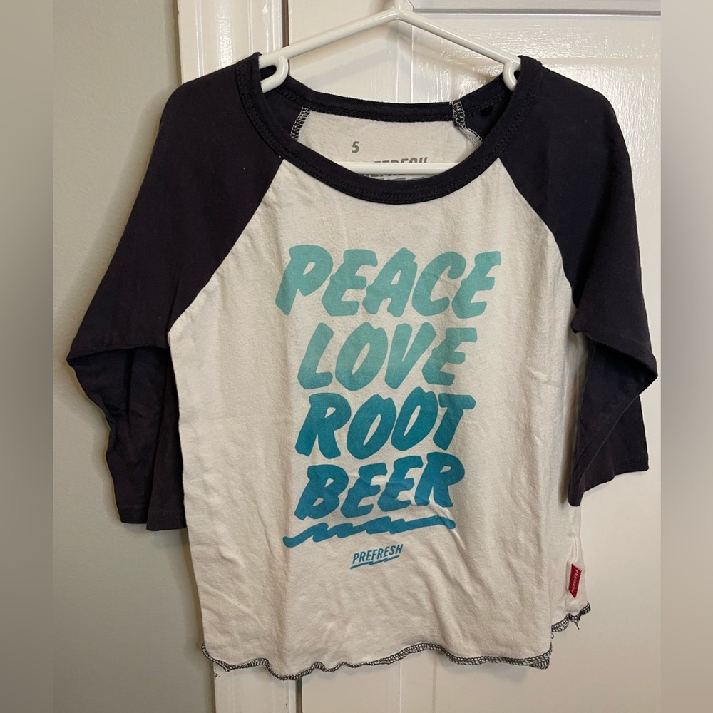 Boys Prefresh 3/4 sleeve tee size 5
